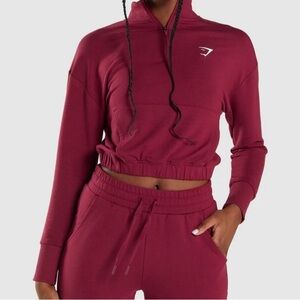 Gymshark Pippa Training Joggers and Pullover set. Size L. Burgundy.